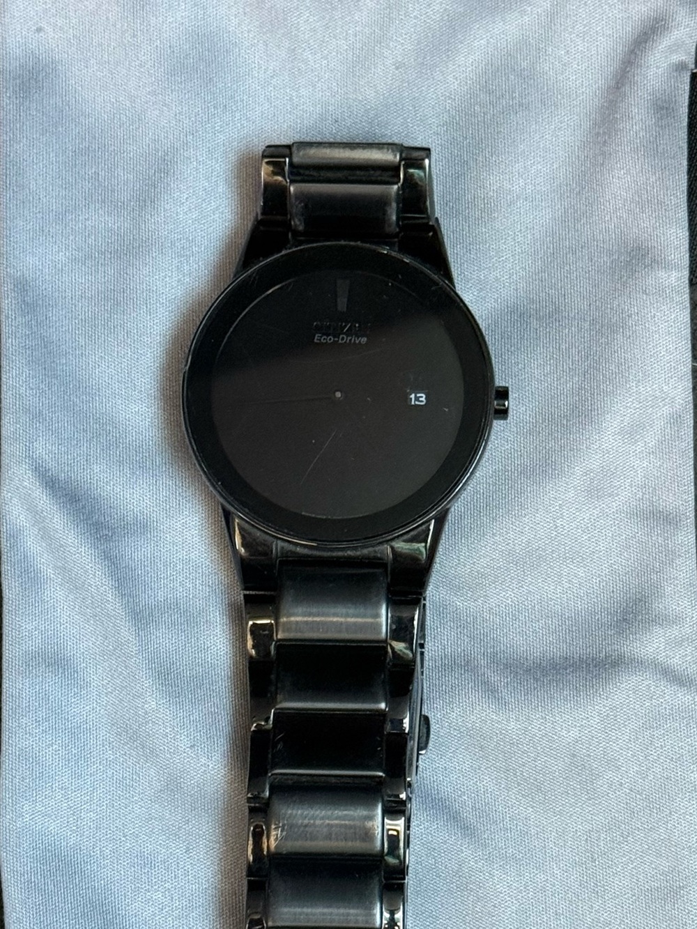 Citizen Black Stainless Steel Eco-Drive Bracelet Watch